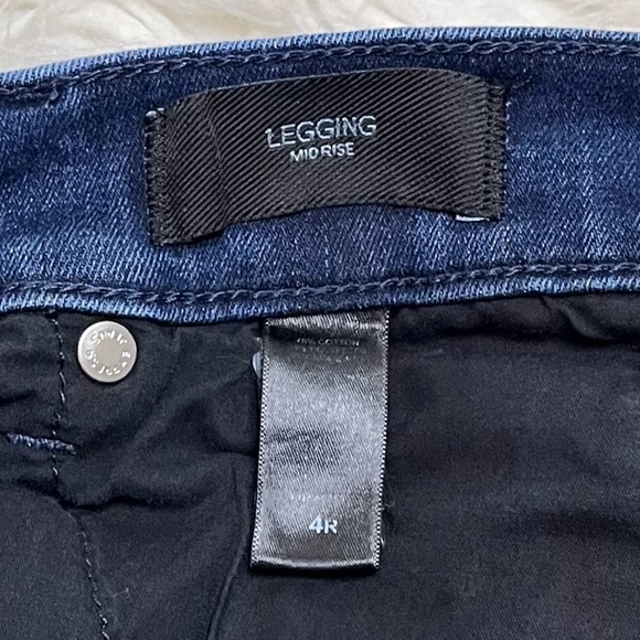 Express Women’s Dark Blue Denim Legging Mid Rise Jeans - Picture 6 of 6